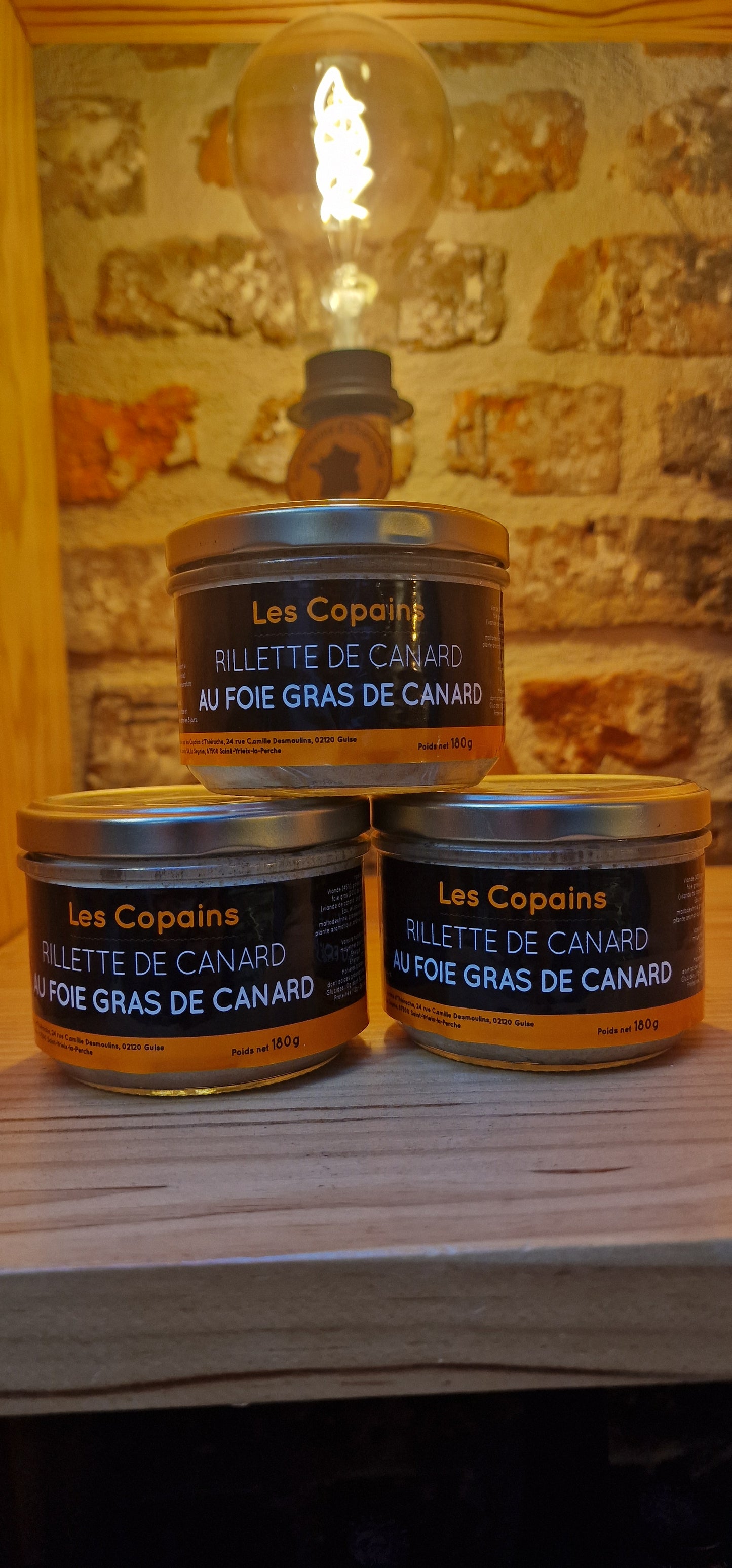 Rillette de canard au foie gras de canard