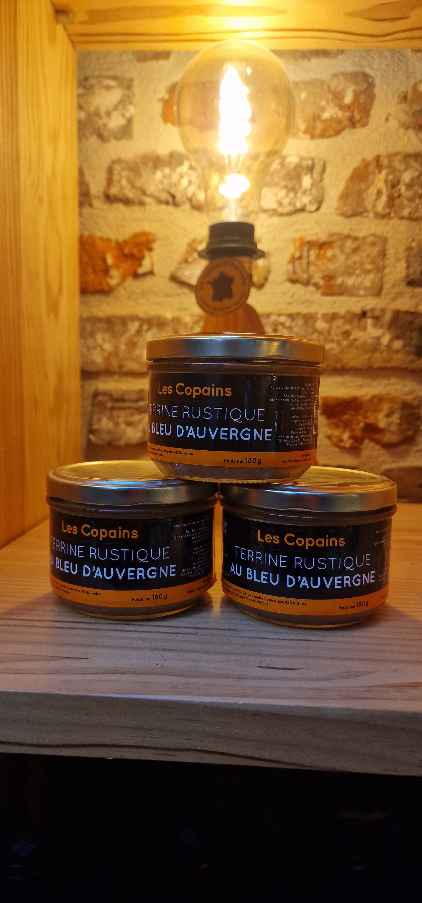 Terrine rustique au bleu d'Auvergne