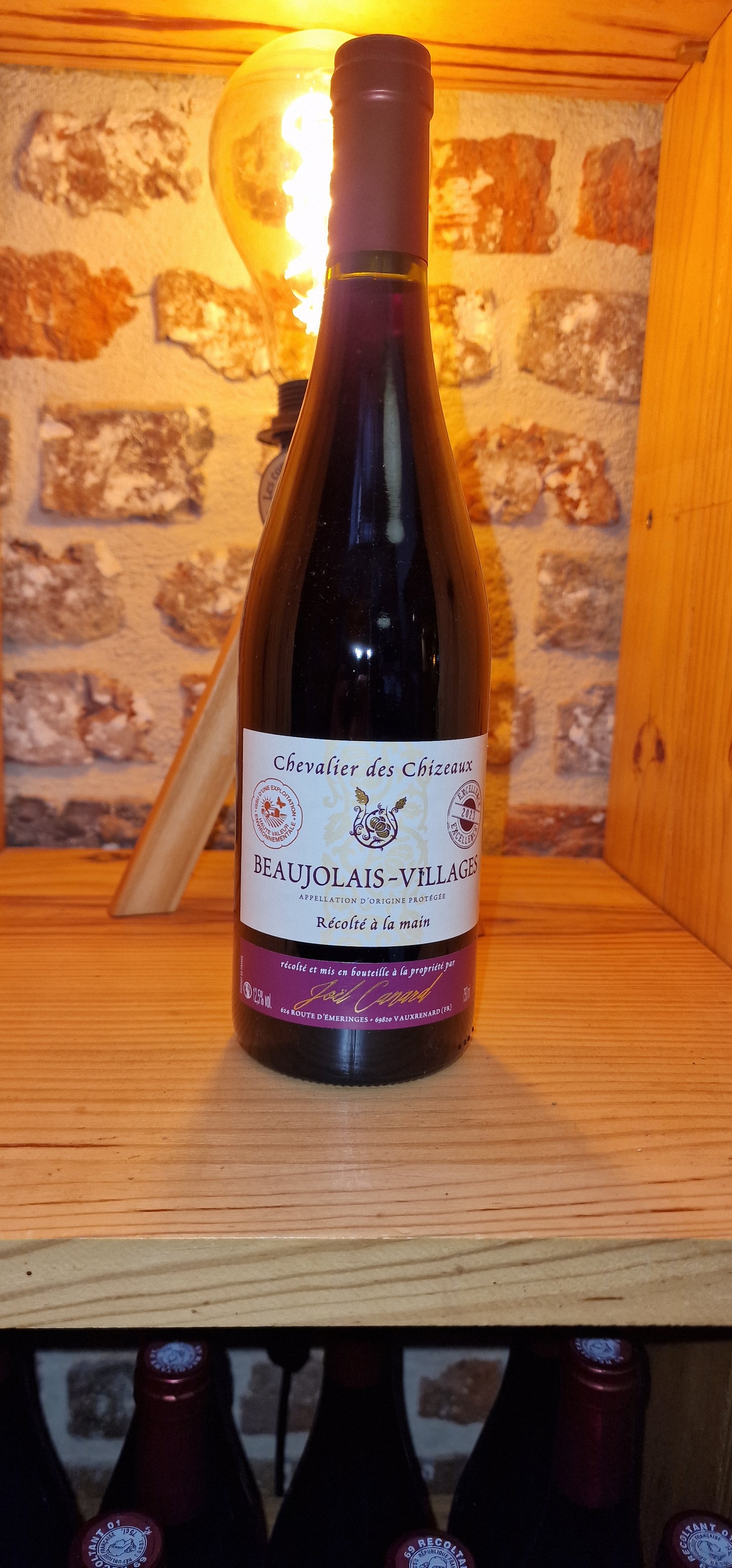 Beaujolais villages chevalier des Chizeaux, Joel canard