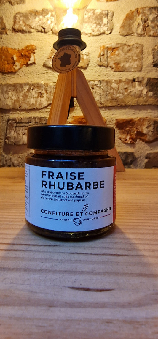 Confiture artisanale fraise rhubarbe