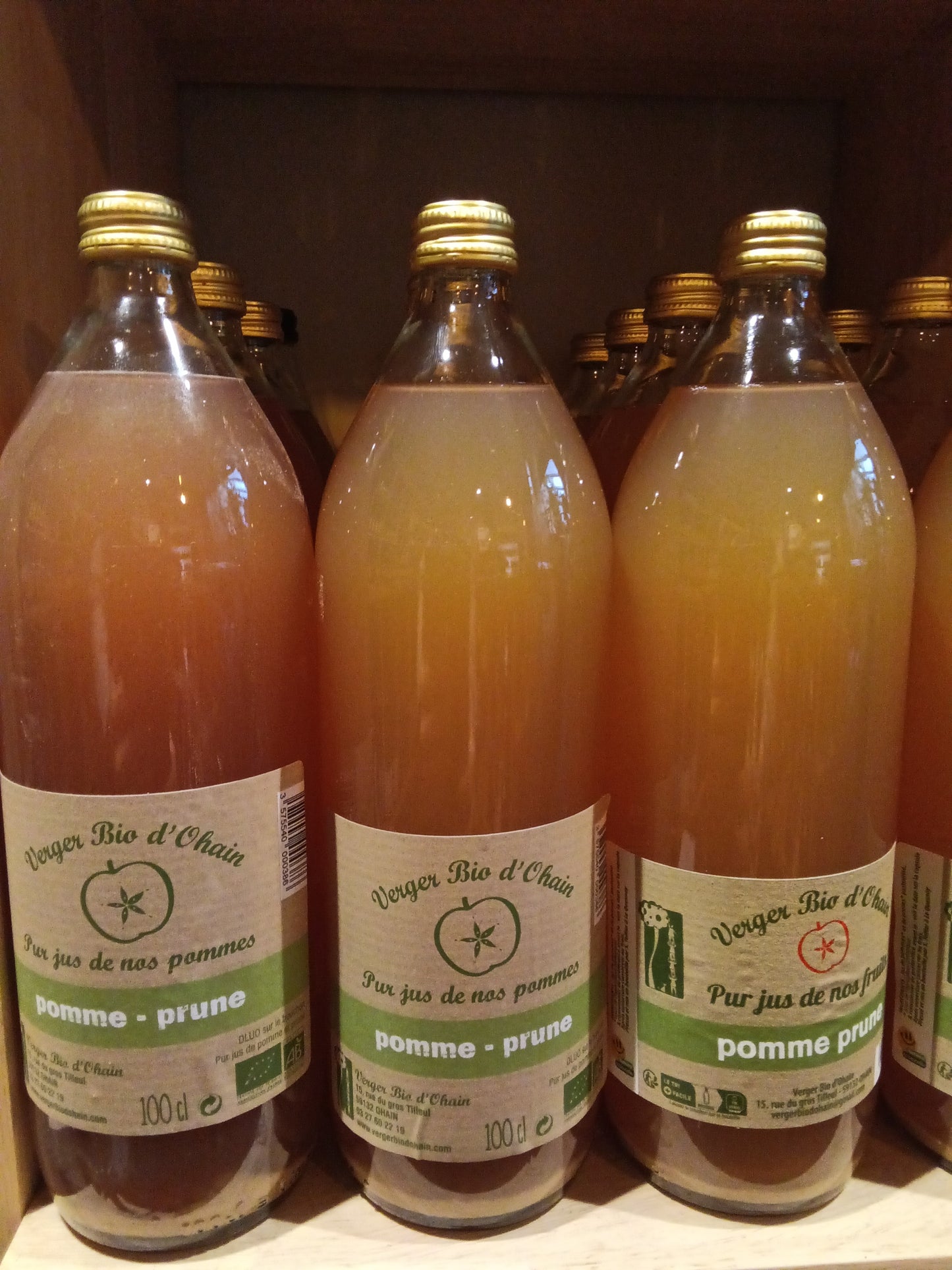 Jus de pomme - prune - Verger bio d'Ohain- Les copains d'Thiérache Guise