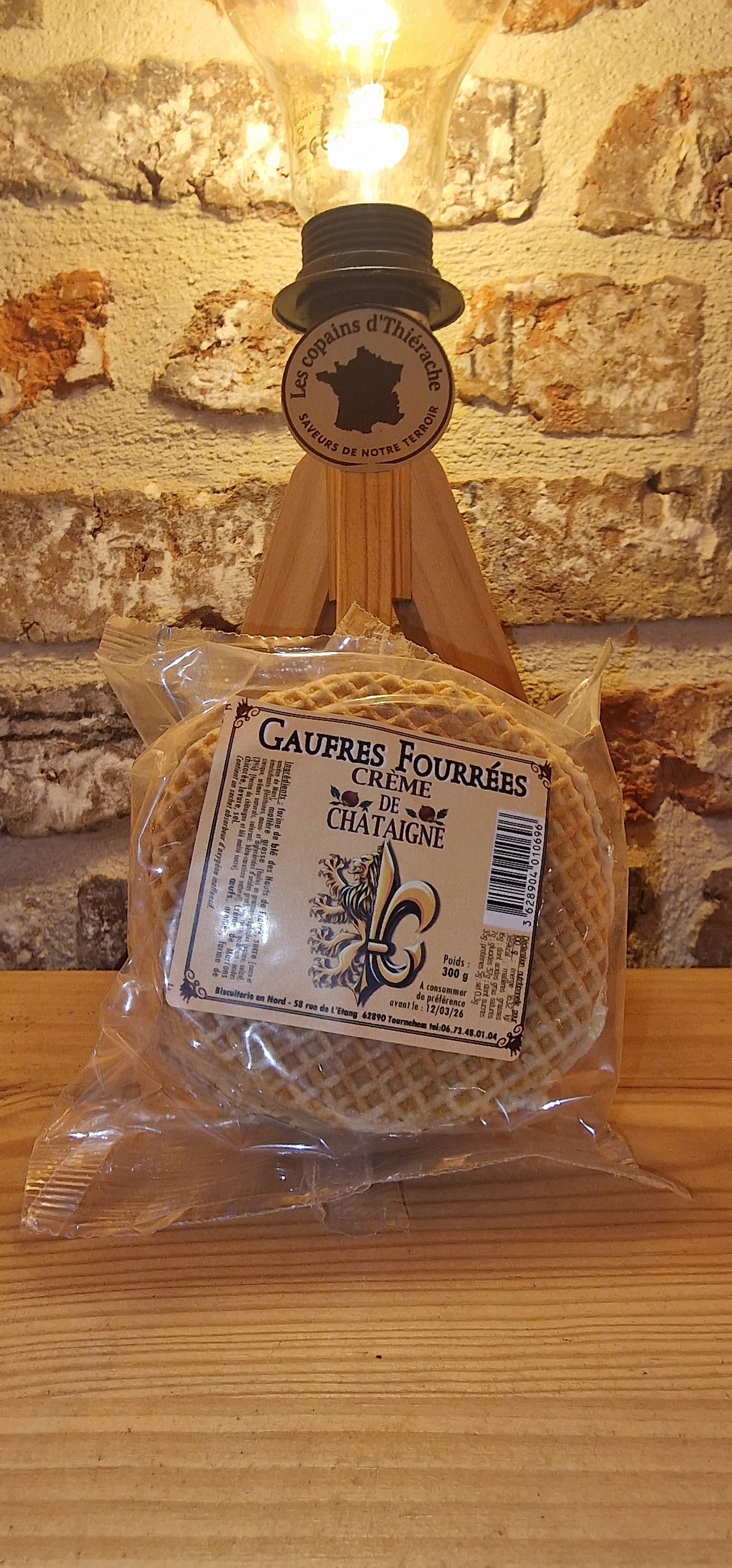 Gaufres Fourrées A la Crème de Châtaigne - Fabrication Artisanale