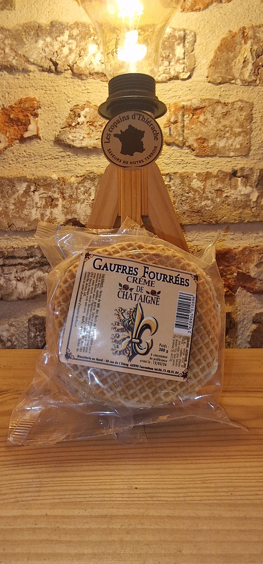 Gaufres Fourrées A la Crème de Châtaigne - Fabrication Artisanale