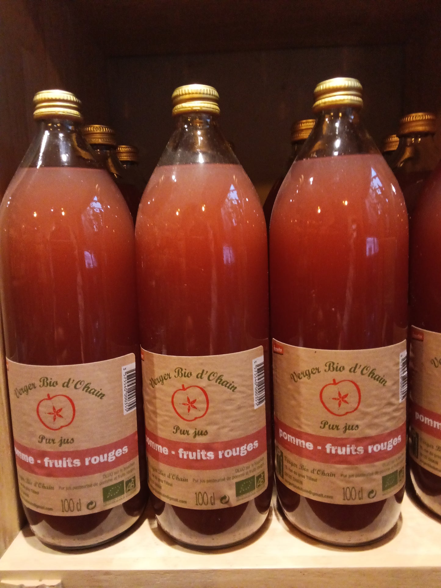 Jus de pommes fruits rouges - Verger Bio d'Ohain - Les Copains d'Thiérache - Guise