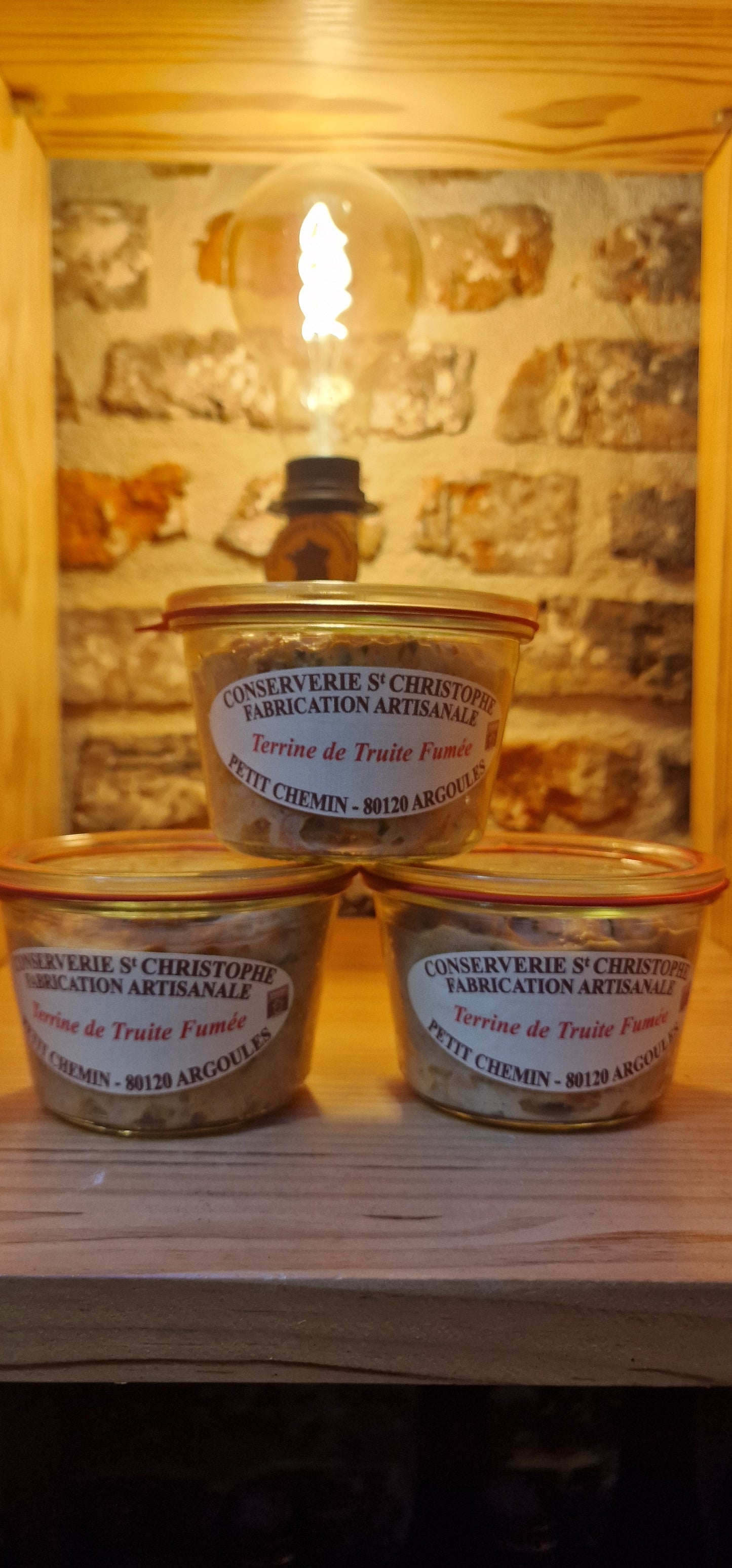 Terrine de truite fumée - fabrication artisanale - Les copain d'Thiérache - Guise