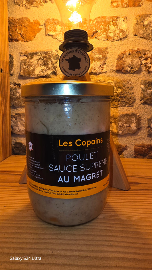 Poulet sauce suprême au magret