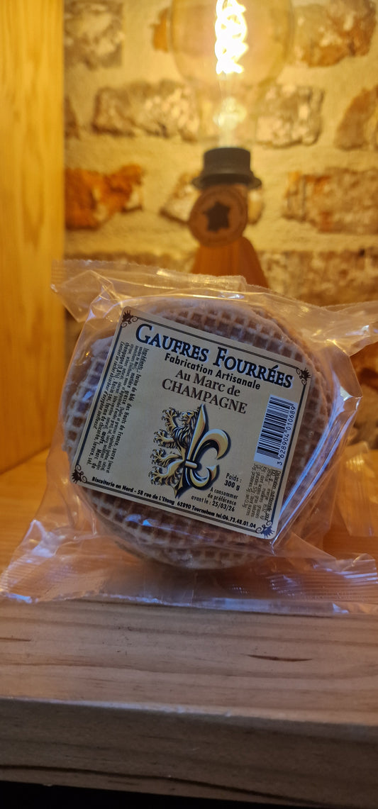 Gaufres Fourrées Au Marc de CHAMPAGNE - Fabrication Artisanale