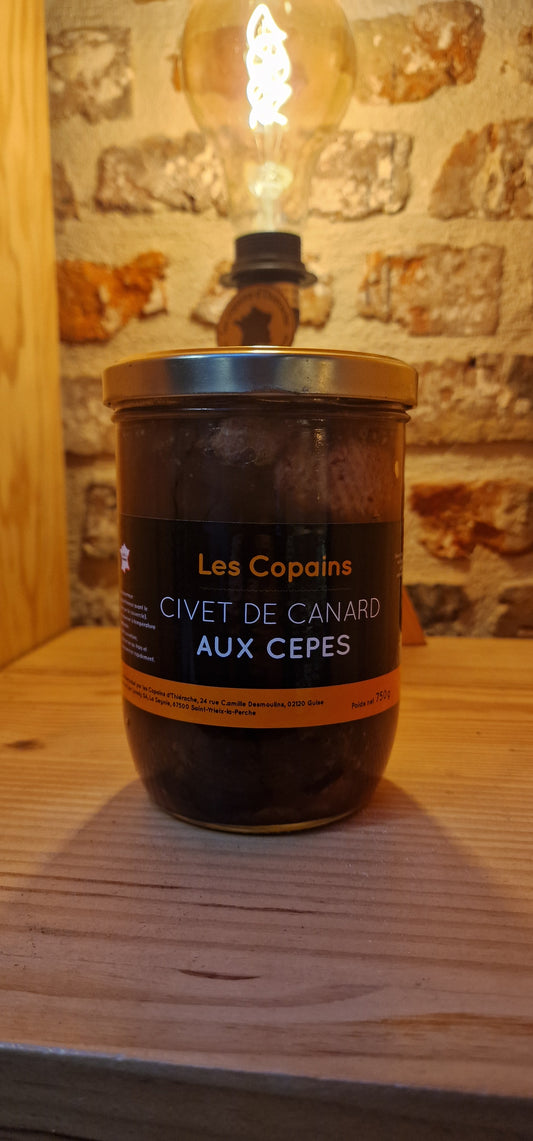 Civet de canard aux cèpes