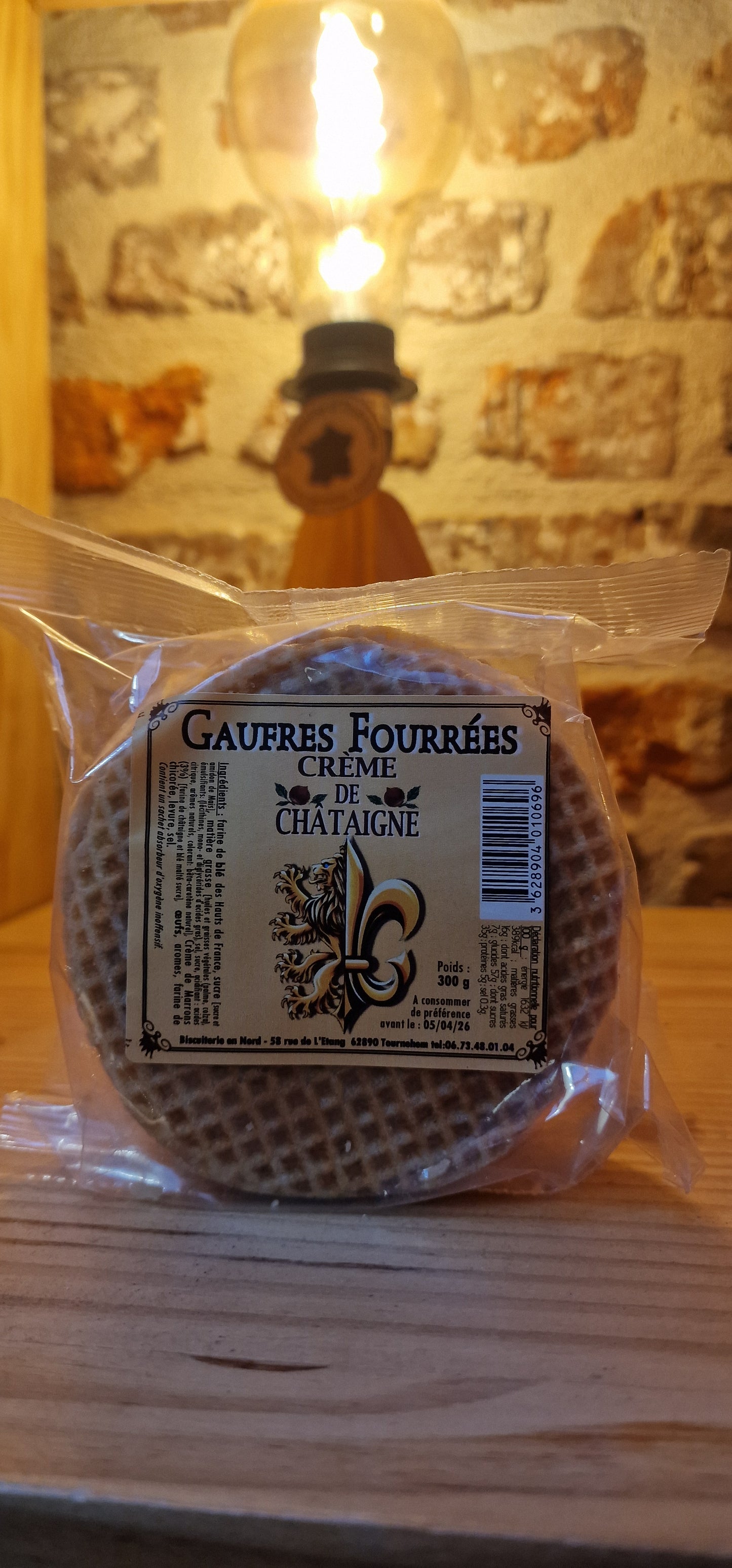 Gaufres Fourrées A la Crème de Châtaigne - Fabrication Artisanale