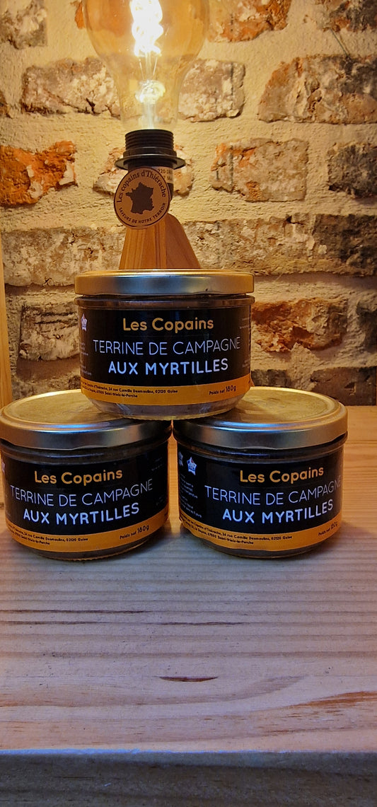 Terrine de campagne aux myrtilles